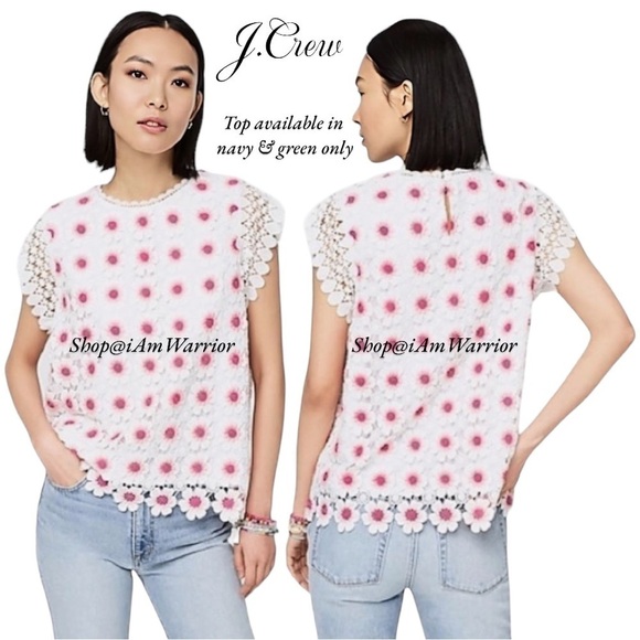 J.Crew NWT 2PC navy floral eyelet top & pencil skirt set *shop@iamwarrior - Picture 5 of 15